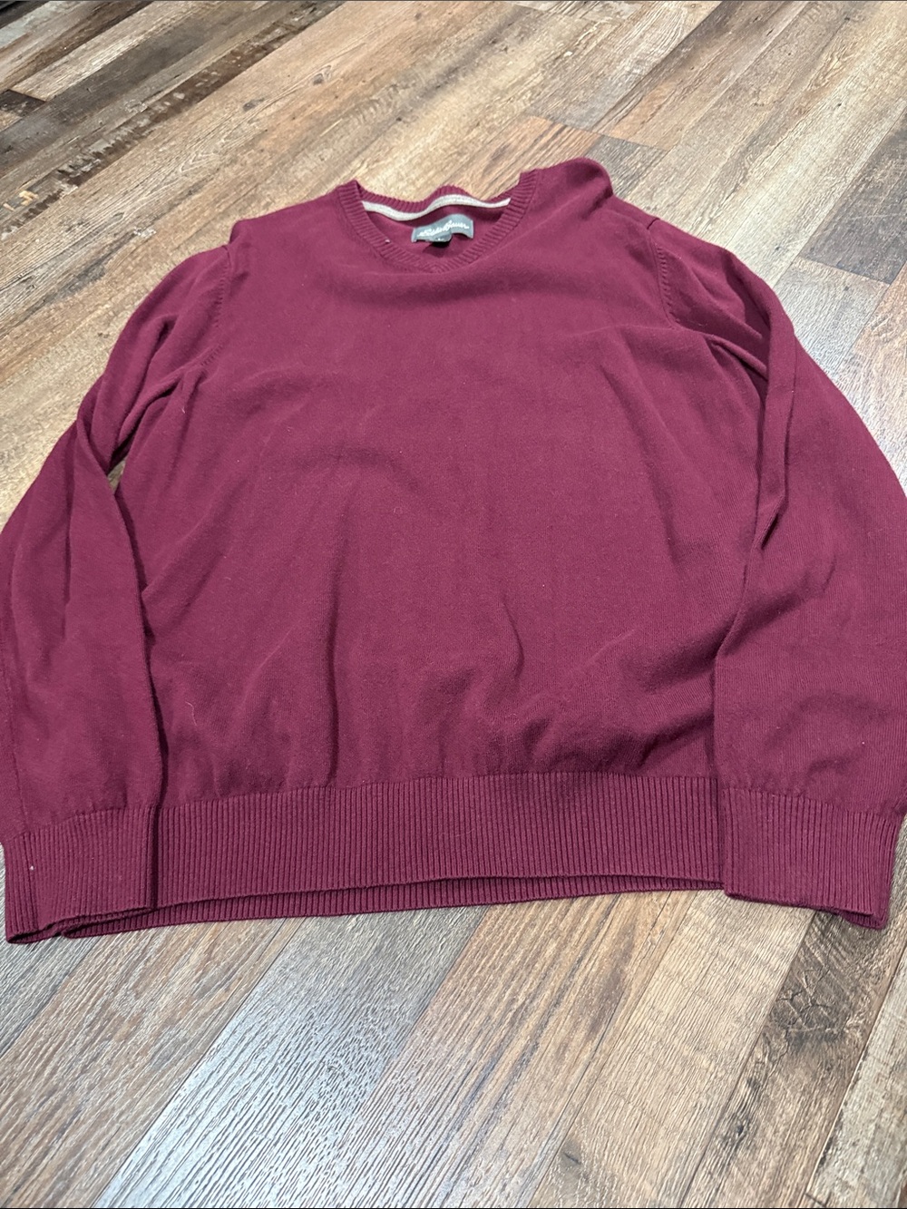 Eddie Bauer Men's Wine Crewneck Sweater
